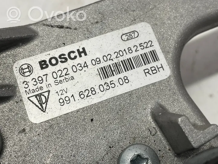 Porsche 911 991 Mechanizm i silniczek wycieraczek szyby przedniej / czołowej 99162410505