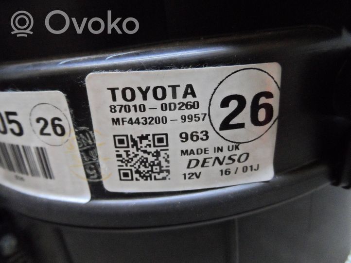 Toyota Yaris Salona gaisa mezgla komplekts 