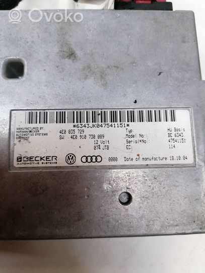 Audi A8 S8 D3 4E Centralina MMI 4E0035729