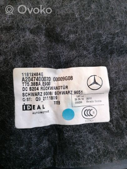 Mercedes-Benz C W204 Отделка задней крышки A2047400070