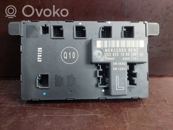 Mercedes-Benz C W203 Door control unit/module 2038201585