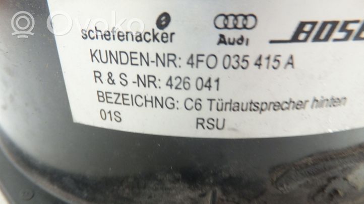 Audi A6 S6 C6 4F Enceinte de porte arrière 4FO035415A