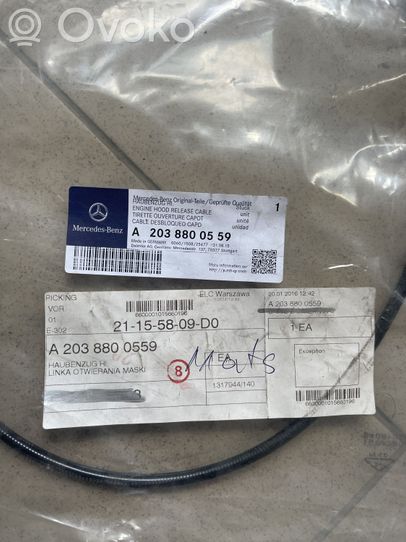 A2038800559 Mercedes-Benz C AMG W203 Трос замка капота двигателя, 15.00 ...