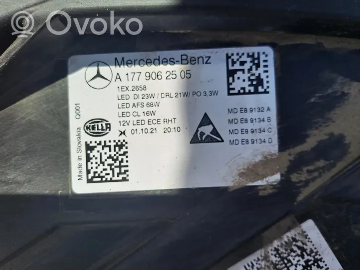 Mercedes-Benz A W177 Priekšējais lukturis A1779065303