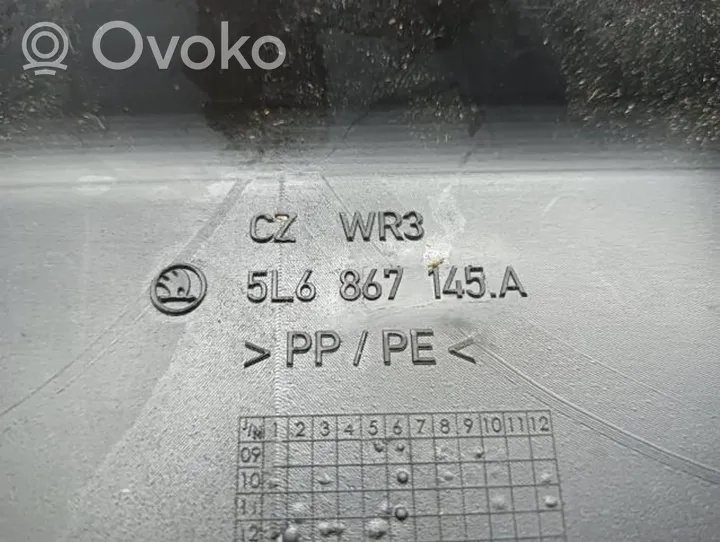 Skoda Yeti (5L) Osłona górna słupka / D 5L6867145A