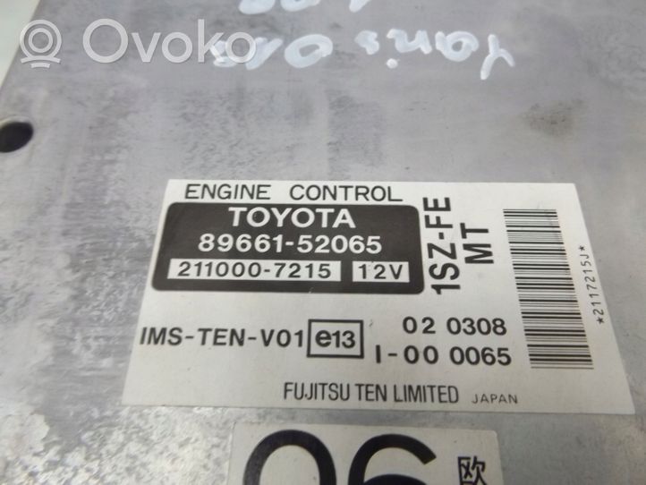 Toyota Yaris Centralina/modulo del motore 8966152065