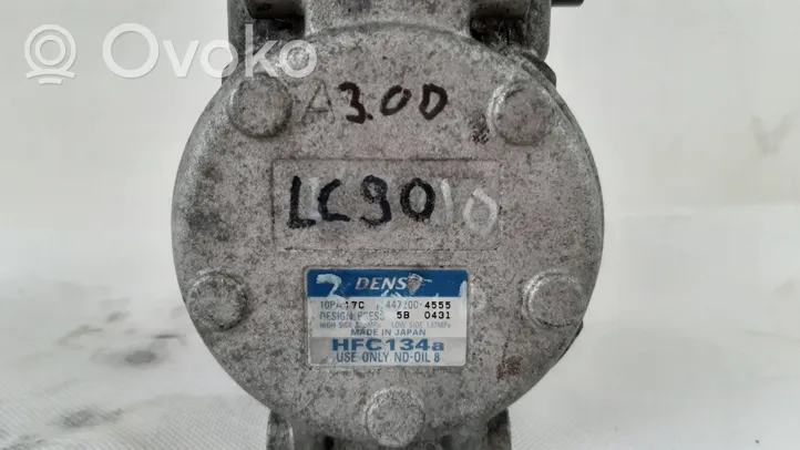 Toyota Land Cruiser (J200) Ilmastointilaitteen kompressorin pumppu (A/C) 447200-4555