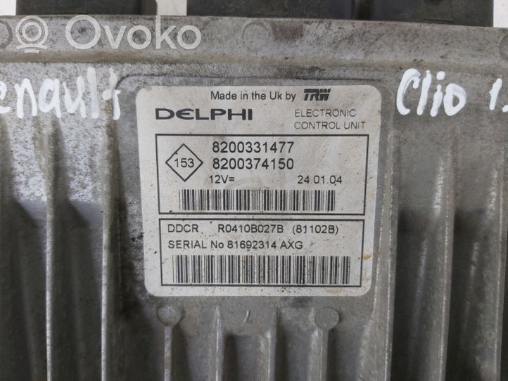 Renault Clio II Komputer / Sterownik ECU silnika 8200331477