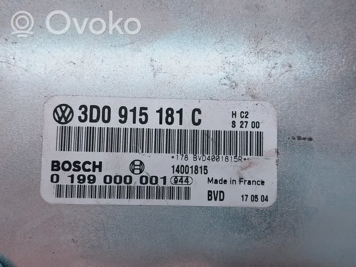 Volkswagen Phaeton Unidad de control de la batería 0199000001