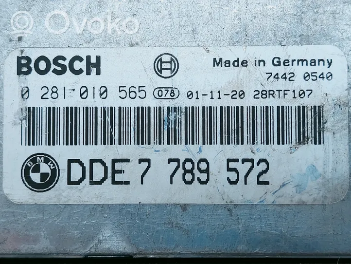 BMW 3 E46 Centralina/modulo motore ECU 0281010565