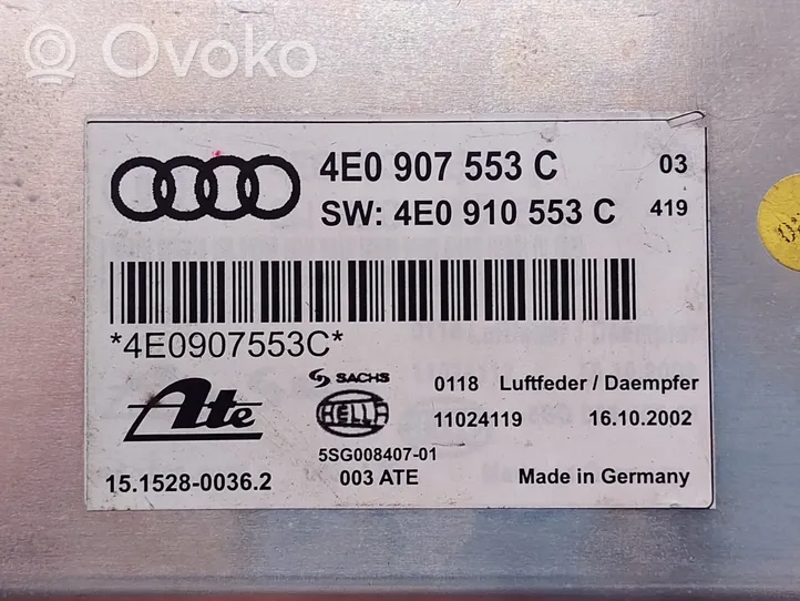 Audi A8 S8 D3 4E Module de commande suspension 15152800362