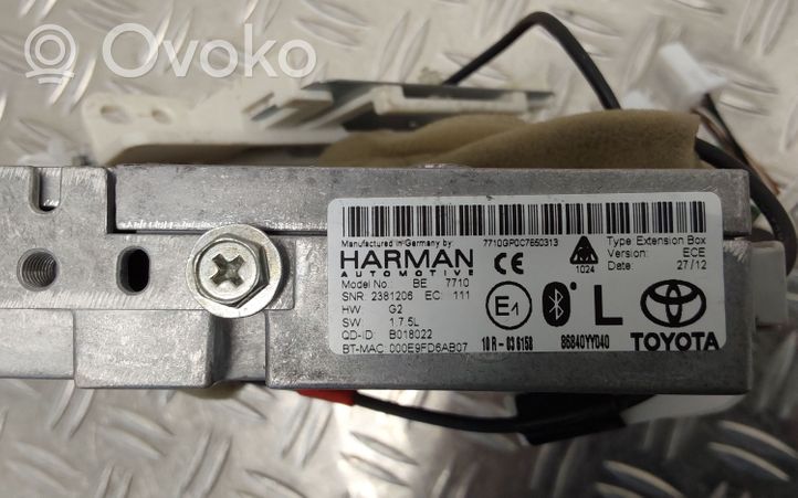 Toyota Verso GPS navigation control unit/module 86840YY040