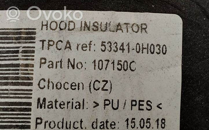 Toyota Aygo AB40 Engine bonnet/hood sound/heat insulation 533410H030