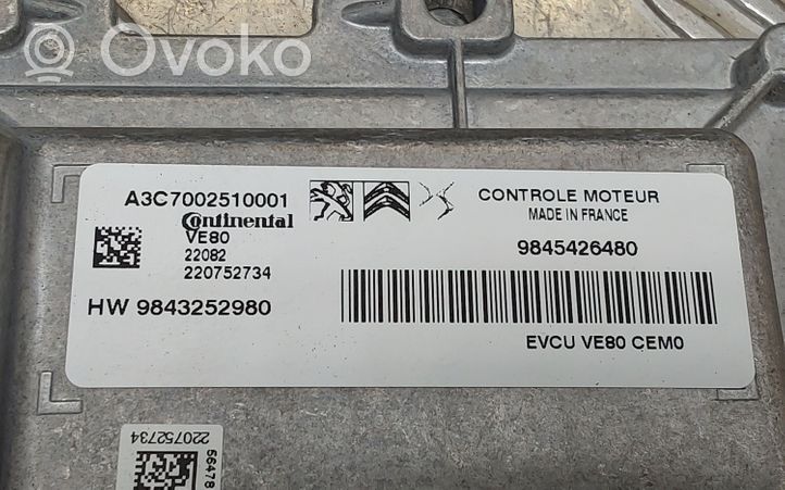 Citroen C4 III e-C4 Centralina/modulo del motore 9843252980