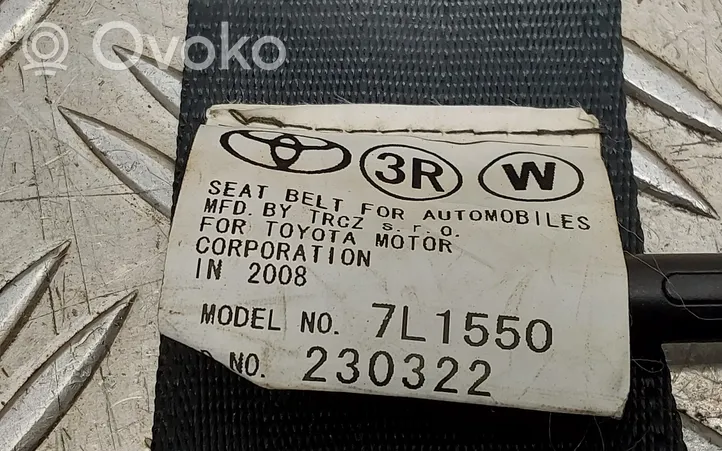 Toyota Corolla Verso AR10 Sicherheitsgurt 3. Sitzreihe 