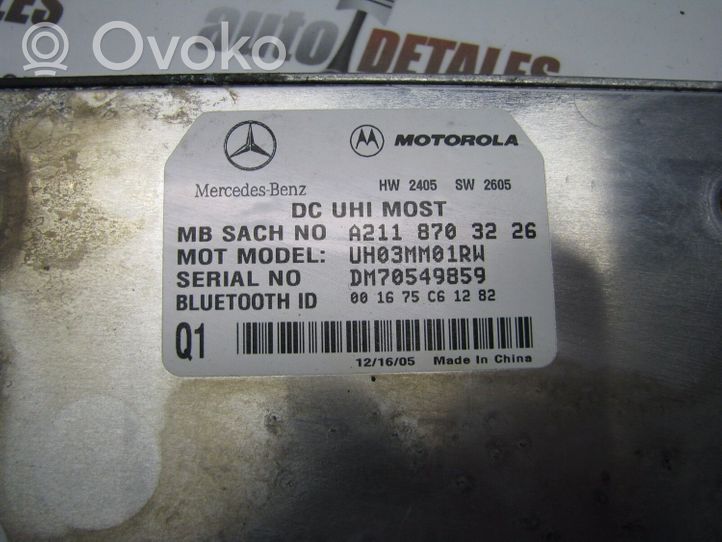 Mercedes-Benz A W169 Bluetooth modulis A2118703226