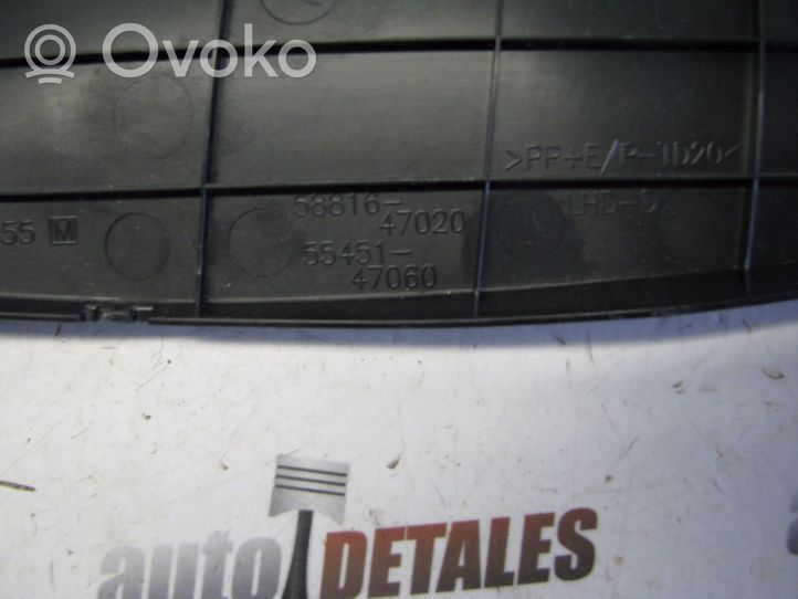 Toyota Prius (XW30) Osłona boczna tunelu środkowego 5881647020