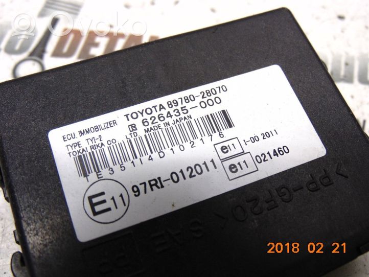 Toyota Previa (XR30, XR40) II Unité de commande dispositif d'immobilisation 8978028070