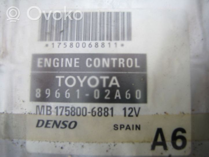 Toyota Corolla Verso E121 Komputer / Sterownik ECU silnika 