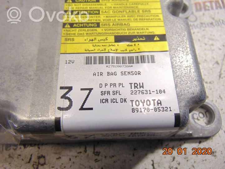 Toyota Avensis T270 Sterownik / Moduł Airbag 8917005321
