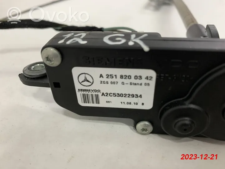 Mercedes-Benz GL X164 Mécanisme de ventilation/verre A2518200342