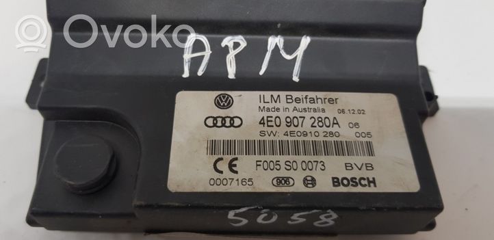 Audi A8 S8 D3 4E Altre centraline/moduli 4E0907280A