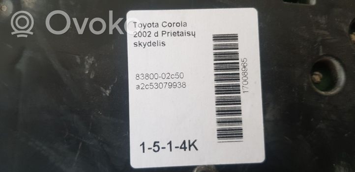 Toyota Corolla E120 E130 Spidometras (prietaisų skydelis) 8380002C50