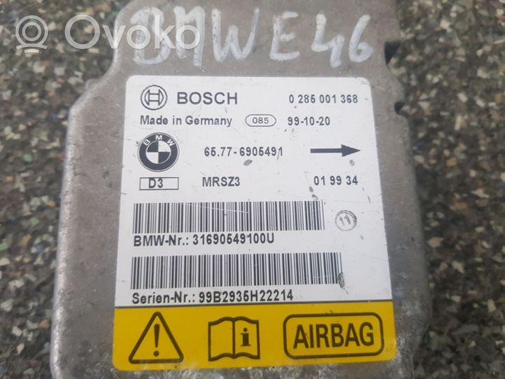 BMW 3 E46 Sterownik / Moduł Airbag 0285001368