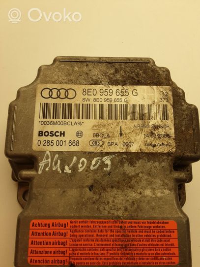 Audi A4 S4 B7 8E 8H Oro pagalvių valdymo blokas 8E0959655G