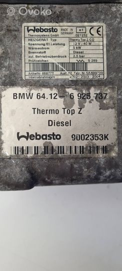 BMW 7 E65 E66 Unité de préchauffage auxiliaire Webasto 64126925737