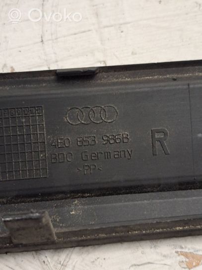 Audi A8 S8 D3 4E Priekinio slenksčio apdaila (vidinė) 4E0853986B