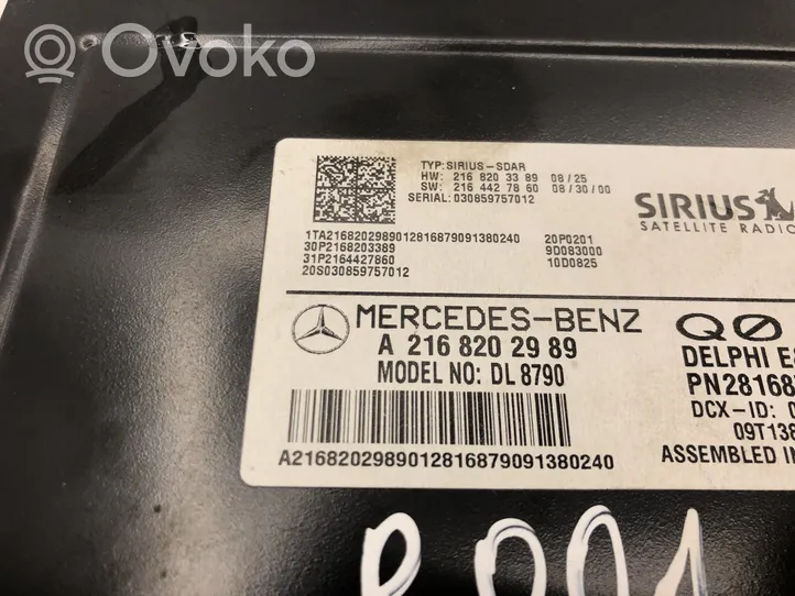 Mercedes-Benz C W204 Inne wyposażenie elektryczne A2168202989