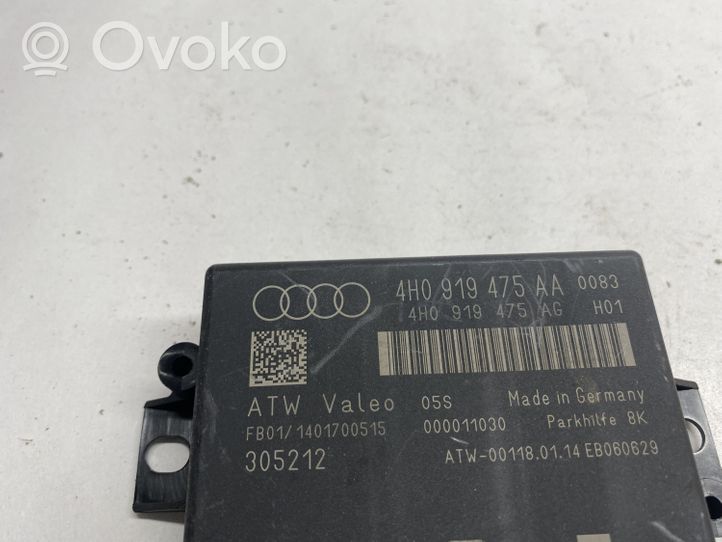 Audi A6 C7 Pysäköintitutkan (PCD) ohjainlaite/moduuli 4H0919475AA