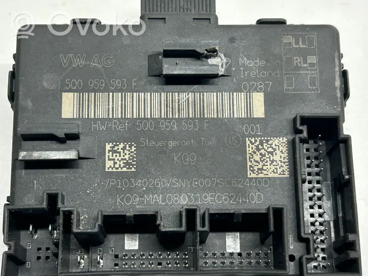 Audi A3 S3 8V Oven ohjainlaite/moduuli 5Q0959593F