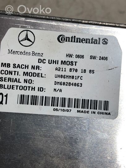 Mercedes-Benz GL X164 Bluetoothin ohjainlaite/moduuli A2118701885