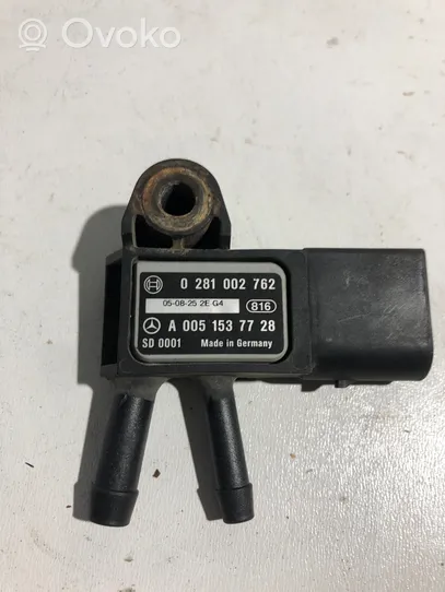 Mercedes-Benz ML W164 Sensore di pressione dei gas di scarico A0051537728