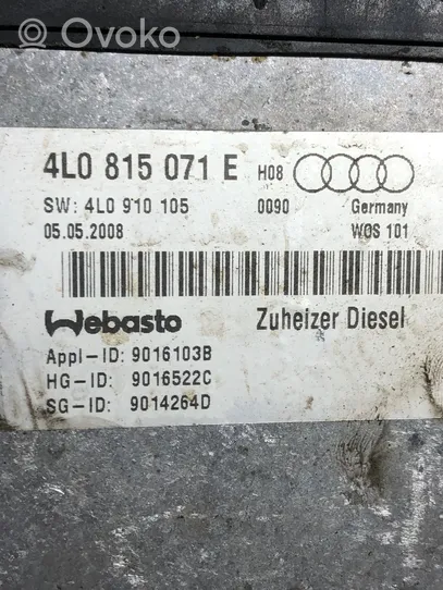 Audi Q7 4L Автономный нагрев (Webasto) 4L0815071E