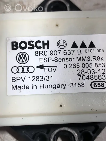 Audi A5 Sportback 8TA Czujnik przyspieszenia ESP 8R0907637B