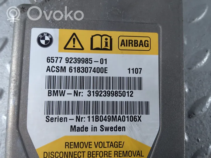 BMW 5 F10 F11 Module de contrôle airbag 9239985