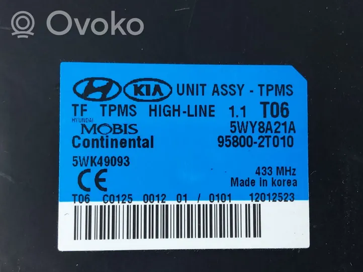 KIA Optima Sterownik / Moduł kontroli ciśnienia w oponach 958002T010