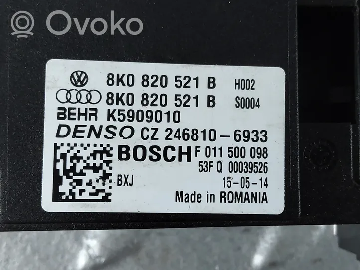 Audi A8 S8 D4 4H Pečiuko ventiliatoriaus reostatas (reustatas) 8K0820521B