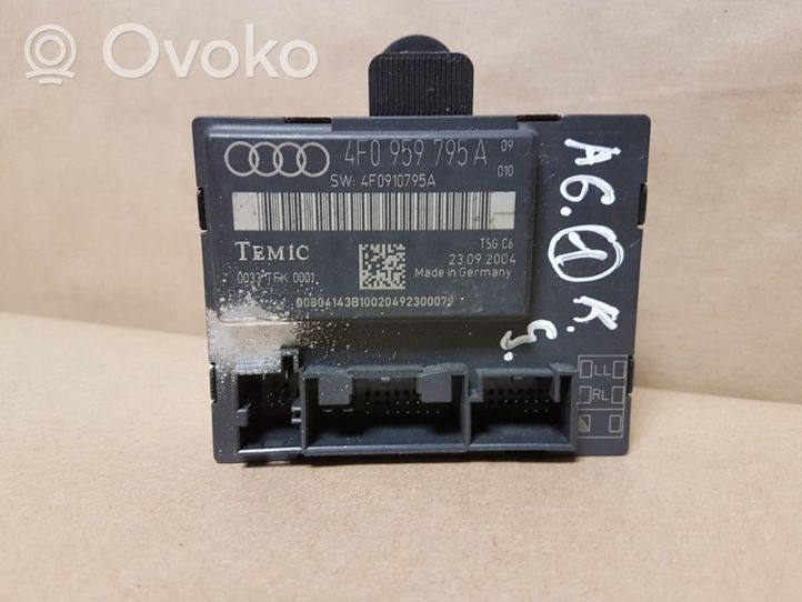 Audi A6 S6 C6 4F Durų elektronikos valdymo blokas 4F0959795A