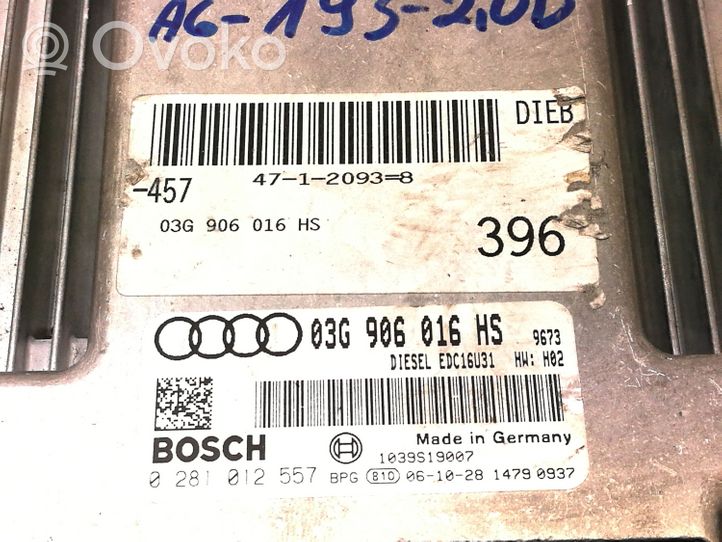 Audi A6 S6 C6 4F Variklio valdymo blokas 03G906016HS