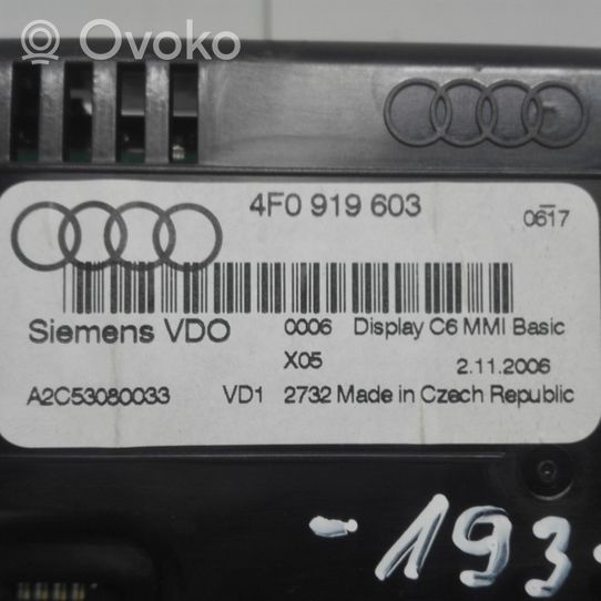 Audi A6 S6 C6 4F Screen/display/small screen 4F0919603