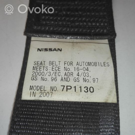 Nissan Navara Ceinture de sécurité arrière 7P1130