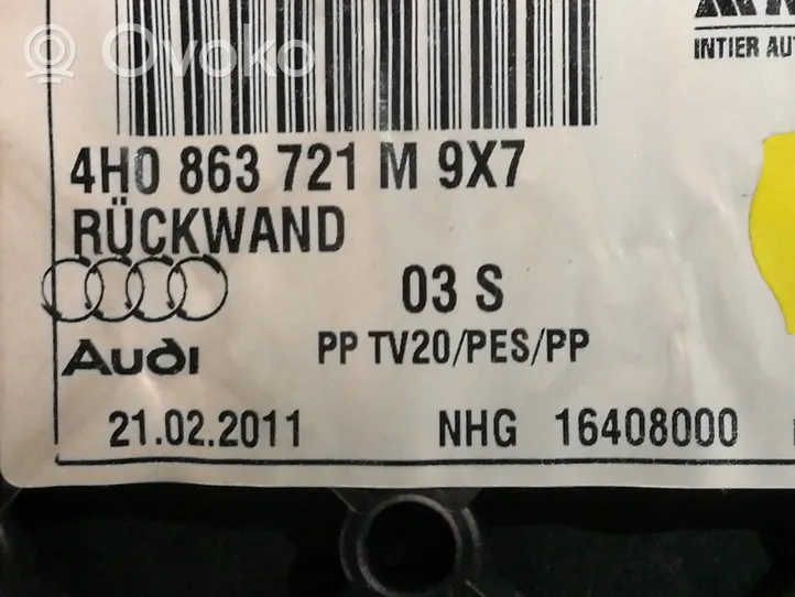 Audi A8 S8 D4 4H Separatore bagagliaio 4H0863721M