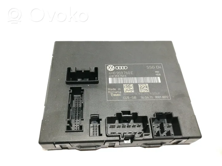 Audi A8 S8 D4 4H Modulo di controllo sedile 4H0959760E