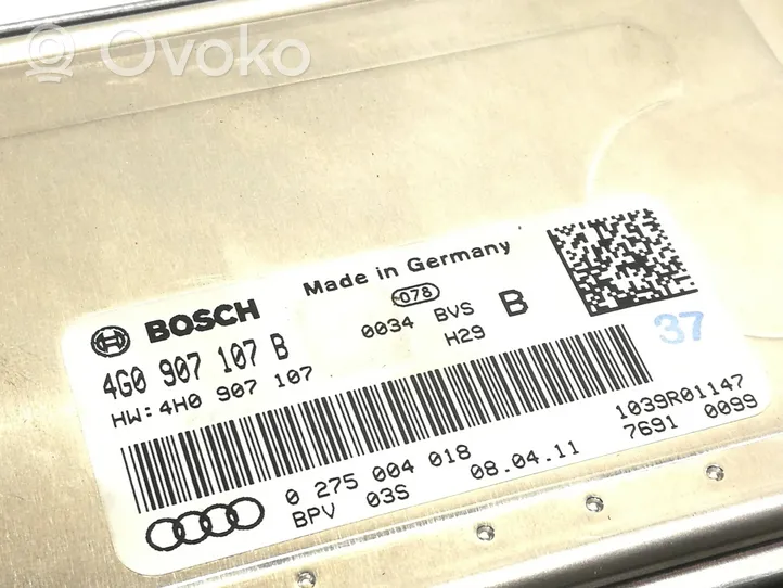 Audi A8 S8 D4 4H Kameran ohjainlaite/moduuli 4G0907107B