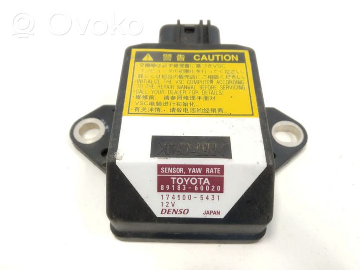 Lexus RX 300 Sensore di imbardata accelerazione ESP 8918360020