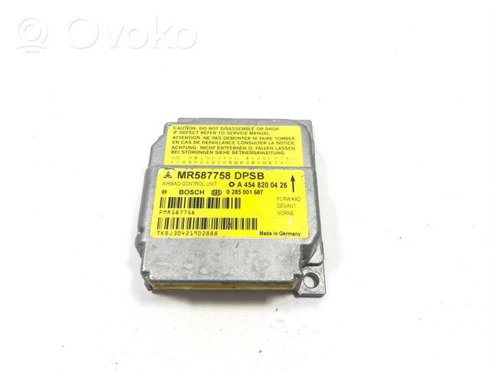 Smart ForTwo I Module de contrôle airbag 0285001687